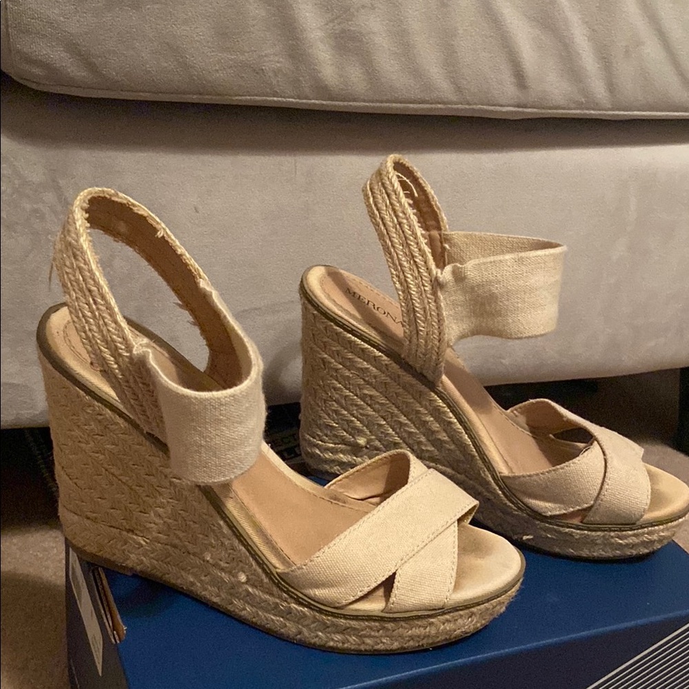 Merona Cream Espadrille Wedges